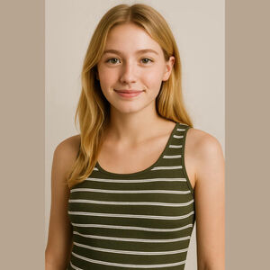 No Boundaries Striped Ribbed Bralette Top XXL